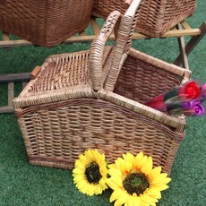 마마로 라탄 피크닉 바구니 대형, 1개