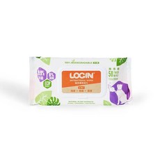 LOGIN 貓用護理濕巾 99.9%抑菌 無酒精 50抽, 1個