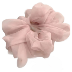 ST korea韓國東大門進口高級感法式氣質甜美大號超仙大腸髮圈丸子頭繩皮筋230409-5, 粉色, 1個