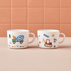 [모던하우스]레츠워크 멜라민 머그 175ML 2P SET_KI0125005, 1개, 사진참조