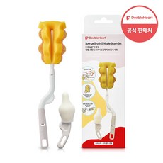 더블하트 모유실감 젖병&젖꼭지 브러쉬 세트, 3세대, 1개