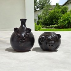 E 예조 도자기 소금통 소금단지 옹기도자기 이천도자기 옹기항아리 장독 미니항아리 테라리움키트 미니도자기 현관소금단지 도자기양념통 소금단지항아리 미니옹기 정원꾸미기 한국전통선물