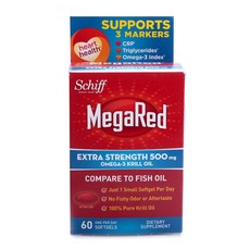 MegaRed Omega-3磷蝦油軟膠囊 500mg, 1盒, 60顆