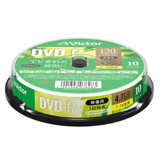 Victor DVD-R CPRM VHR12JP10SJ1 빅터 1회 녹화용 120분 10장 화이트 프린터블 편면 1층