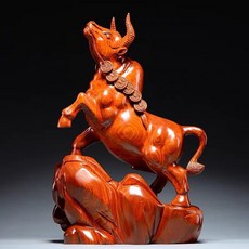花梨木 牛氣沖天 擺件 整木精雕, 如圖所示, 1個