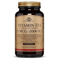 SOLGAR 維他命D3軟膠囊 1000lU, 250顆, 1罐