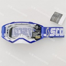 scott 斯科特越野摩托車護目鏡PROSPECT風鏡速降山地車防風鏡 護目鏡 防風眼鏡 運動眼鏡, 藍白框 透明, 1個