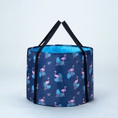 折疊泡澡桶 兒童家用沐浴桶, 卡通火烈鳥,30高50寬cm（0-4歲）, 1個