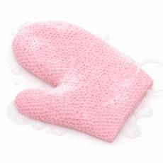 피니시웰 샤워 글러브 반영구 실리콘 벌집 tpu 샤워 장갑 고리 증정, 베이비 핑크, 1개, 1개입