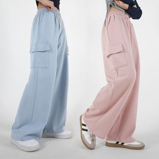 오버나인 여자 여성 기장선택 숏롱 와이드 카고 트레이닝 팬츠 바지