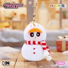 正版 飛天小女警雪人吊飾 可愛卡通吊飾 節慶裝飾, 1個, 花花雪人