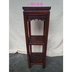 小o結緣館 雞翅木仿古傢俱三層四方花台擺飾架 風水架 晶洞架 金雞座 32x32x106 快速到貨, 1個