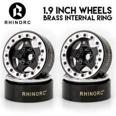 RhinoRC 24.5mm 좁은 황동 알루미늄 127g 1.9" 1 10 RC 크롤러 SCX10 TRX4 VS410 Gen8용 비드록 휠 림, 01 WH1911, 1개