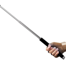 호신용 삼단봉 강철 컴팩트 진압봉 호신용 3단 경찰봉 휴대용 차량용 주택 안전 방범, 없음