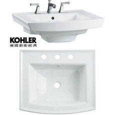 KOHLER Archer 半嵌檯面盆 61cm K-2358T-8-0, 1個
