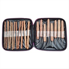20pcs 대나무 크로 셰 뜨개질 DIY 핸드 크로 셰 뜨개질 도구 탄산 대나무 손잡이 크로 셰 뜨개질 스웨터 바늘 세트