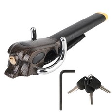 접이식 자동차 보안 잠금 장치 조향 보호 스티어링 휠 도난 방지, 1. 검정색