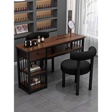 네일 시술대 네일샵 매장 데스크 가구 네일테이블 작업대, 1개, 검은 호두색 - 100cm 테이블