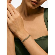 존하디 아이콘 링크 14K 옐로 골드 다이아몬드 브레이슬릿