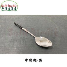 王樣OSAMA 滿天星系列 430不鏽鋼湯匙-黑, 1個