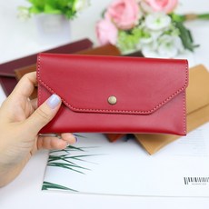 모두샵 수제 천연 가죽 용돈봉투 돈봉투 현금봉투 용돈지갑, 각인안함, 레드