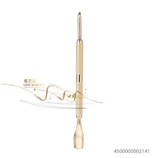 LOVE SCARLETT 雙頭不鏽鋼死皮推 美甲去死皮工具, 1個, 美甲鋼推(金)