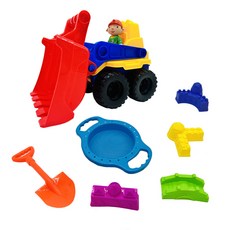 兒童沙灘玩具套裝 工程車 鏟子 篩子 城堡模具 多款組合 戶外玩沙玩具, Multicolor, 500g, 1套