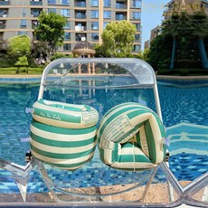 엔젤가드 1세트+1세트 여름 물놀이 암튜브 성인용 팔튜브 암링 그린줄무늬, 1개, 그린줄무늬 1세트 + 선인장 1세트