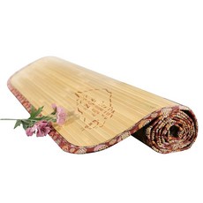 BuyJM 台灣涼蓆竹蓆 炭化竹蓆 1.1公分寬版涼蓆 涼墊 草蓆 涼感床墊 降溫 竹蓆外銷日本款-現貨, 11mm-天然竹蓆,雙人特大7尺(180x210cm)直向, 天然竹蓆