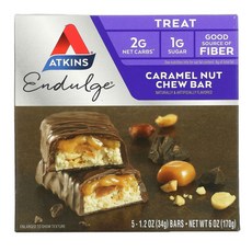 앳킨스 엔둘지 캐러멜 넛트 츄바 5개팩, 170g, 1개