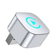 AlongChoice Bluetooth 수신기 차량용 키트용 핸즈프리 통화 클립이 있는 HD 마이크 스피커에 대한 단일 버, 02 Q1AF Carplay Silver