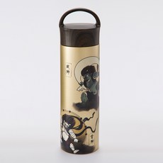 Reach Will 魔法瓶 日本傳統文化不鏽鋼馬克瓶 保溫保冷隨行杯, 1個, 400ml, 不鏽鋼