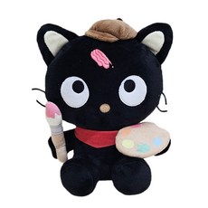 산리오 미술 초코캣 중형 봉제 인형 애착 고양이, 혼합, 1개, 25cm 혼합, 1개, 25cm
