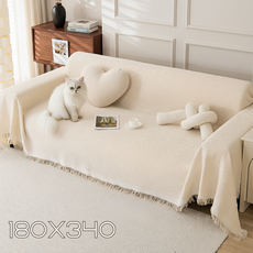 통품스토어 4인용 쇼파커버 사계절 감성 쇼파 커버 4인용 소파패드, 1개, 크림아이보리