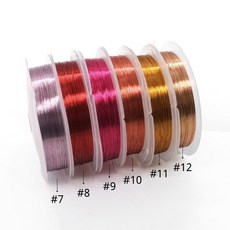 鉤編金屬線，彩色銅線，手工DIY材料, 1個, 磚紅 10# （1卷）, 磚紅