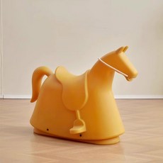 흔들목마 놀이기구 말타기 승마 놀이 기구 어린이 흔들말, 10 진 노란색 풀리/흔들의자, 1개