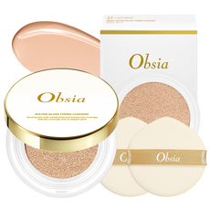 오브시아 워터 글로우 픽싱 쿠션 본품+리필세트, 24g, 1개, 21호 라이트 베이지