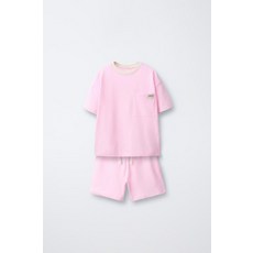 자라 키즈 ZARA KIDS 2-6세 플레인 포켓 파자마 - 로즈핑크 3253547620334061