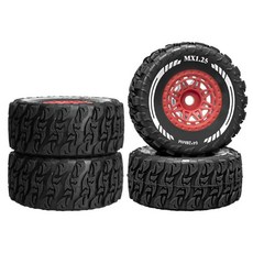 카 고무 타이어 헥스 플라스틱 휠 허브 미니 모하비 그롬 하이퍼 부품, 3. 빨간색