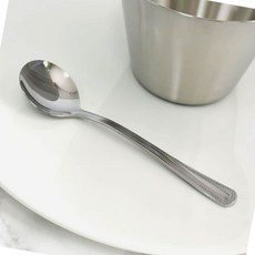 스텐 빙수스푼 디저트 커피 화채, 땡땡이빙수스푼, 1개