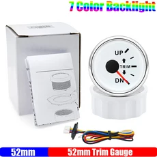 ZMFJH 보트 범용 2 인치52mm 0-190ohm 게이지 선박 표시기 (선내 엔진 7 색 백라이트 포함), 06 WS