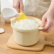 하루꿈 다용도 저당밥솥 전자레인지 용기 전자렌지 찜기, 1개, 아이보리 1개, 아이보리