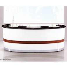 公司辦公前臺諮詢吧臺形烤漆公司前臺接待臺商場服務臺收銀櫃臺 WT49, 3000*1200*1050, 1個