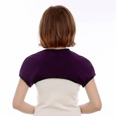 어깨 넥 목 산모 남녀는 여름 수면 방한 보호 보온 조끼 워머 잠자는 중년, G. 보라색 플리스 안감