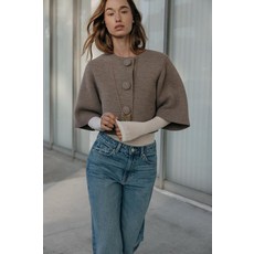 ZARA 자라 쇼트 니트 재킷 - 브라운 / 토프 6771/156/737 130291