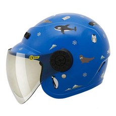 【L2來來】THH 飛馬 FH 220 兒童安全帽 北極圈小夥伴 便利金屬扣 內襯可拆洗, 靛藍,YL, 1個