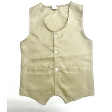 어린이 조끼 베이지 조끼 유아용 아동용 유치원 갈색 조끼