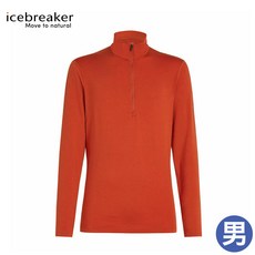 Icebreaker 紐西蘭 男 Core Heavyweight 半開襟長袖上衣 磚橘