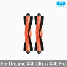 Dreame 호환 X40 Ultra / Pro 로봇 진공 예비 부품 메인 사이드 브러시 걸레 천 HEPA 필터 먼지 봉투 액세서리, 08 2 Main Brushs