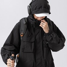 [퀸앤조이] 여성 겨울 후드 원포켓 집업 바람막이 점퍼****** 빅사이즈 데일리 캐주얼